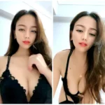 dark hair lingerie pose