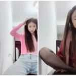 asian girl red dress