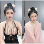 asian lingerie floral hair