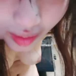 asian slender topless model