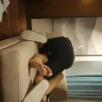 asian couple undress