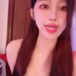 petite Japanese girl in stockings