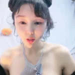 asian slender breasts touch