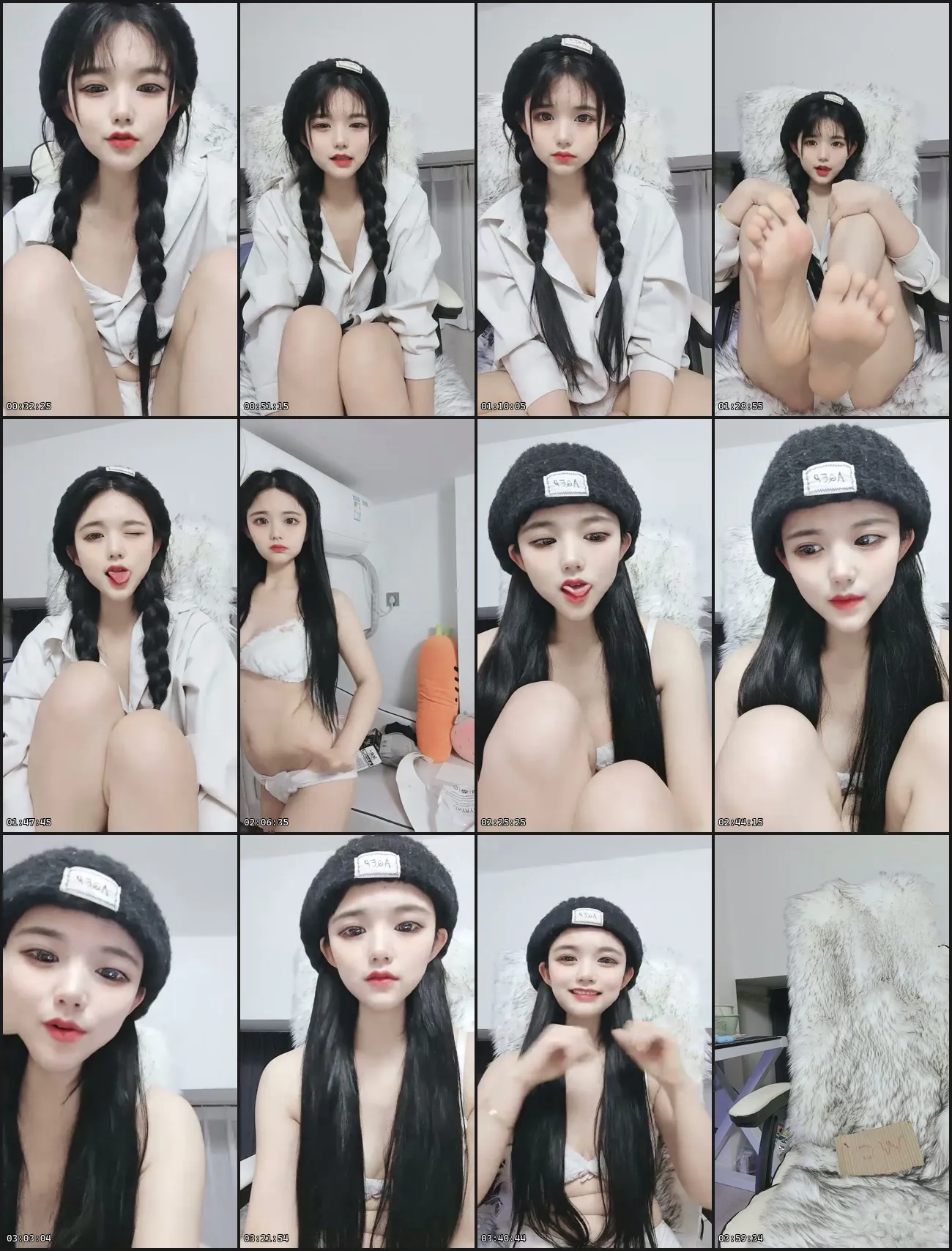 Petite Asian Girl Braids Rides Dildo in Cozy Bedroom 11 petite asian girl braids screenlist