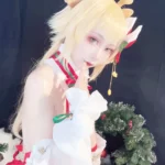 blonde santa lingerie