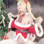 blonde santa lingerie