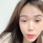 asian girl red dress