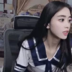 petite Japanese girl with stockings