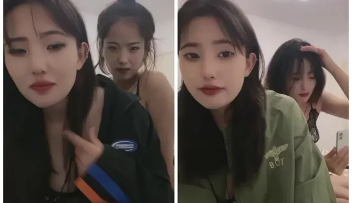 Screenshot 1 from Slim Asian Duo in Lingerie — Authentic POV Livestream Chemistry