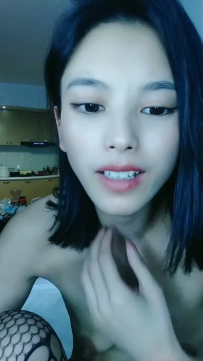 Screenshot 13 from Uncensored Asian POV Blowjob — Petite in Black Fishnets with Shaved Pussy Fully Exposed
