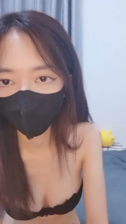 Screenshot 3 from Masked Japanese Amateur Teases in Lingerie — Intimate Self-Pleasure Session