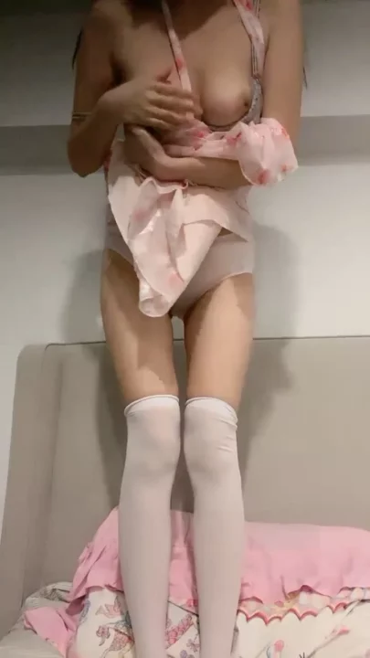 Screenshot 2 from Glasses Twin-Tail Amateur in Lingerie — Japanese POV Masturbation Scene