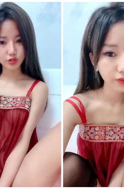 Screenshot 17 from Uncensored East Asian Beauty in Red Lingerie — Solo Bedroom Masturbation