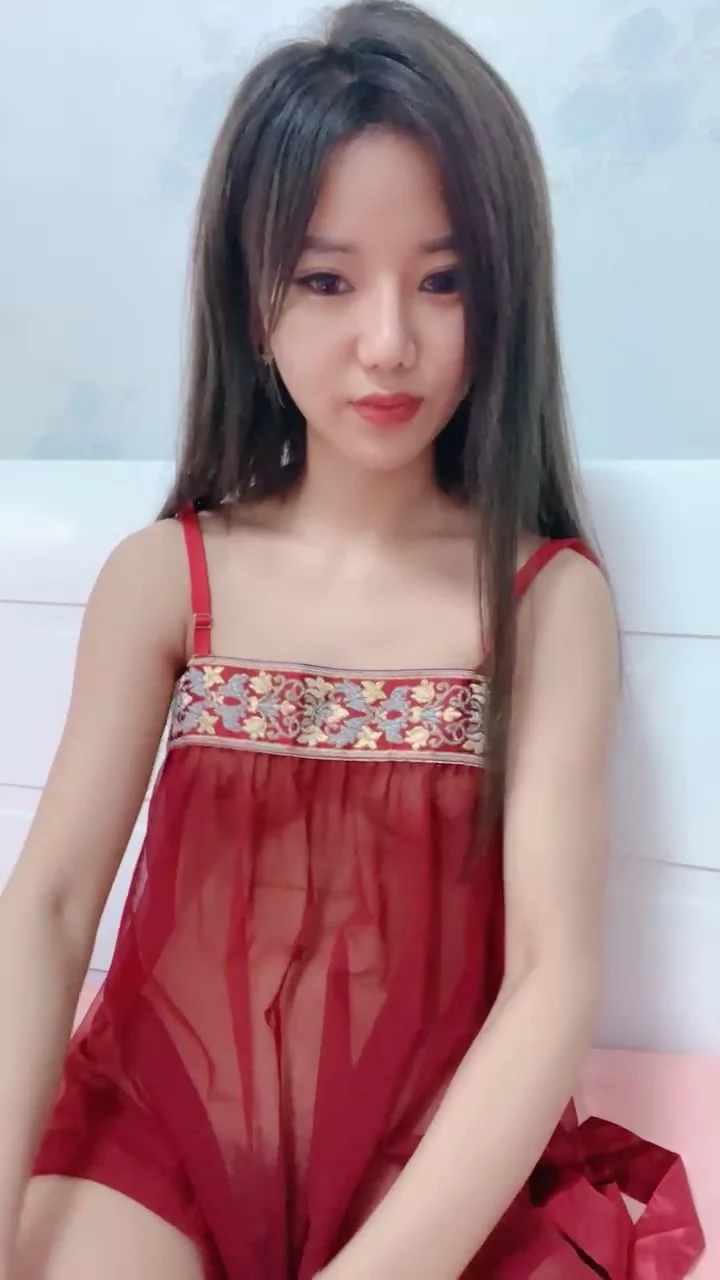 Play video: Uncensored East Asian Beauty in Red Lingerie — Solo Bedroom Masturbation