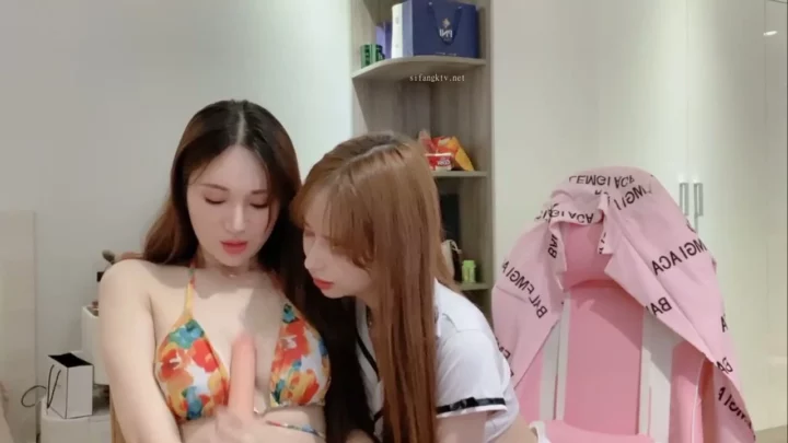 Screenshot 4 from Live Japanese Lesbian Pair — Natural B-Cup Bodies Tease and Touch in Uncensored Stream [Anna102]