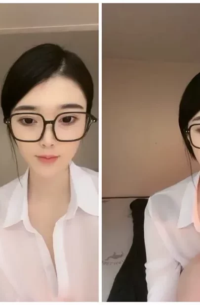Screenshot 17 from Glasses-Wearing Asian Amateur Su Su LUCKY Takes Rough POV Creampie in Hotel Room