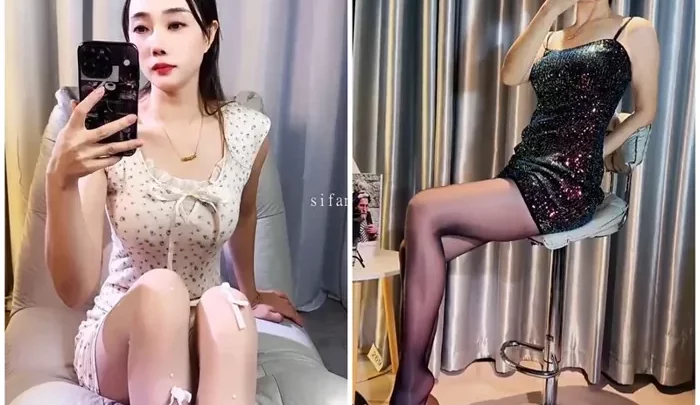 Selfie-Style Asian Amateur Solo — Stockings, Stilettos, and POV Thrills