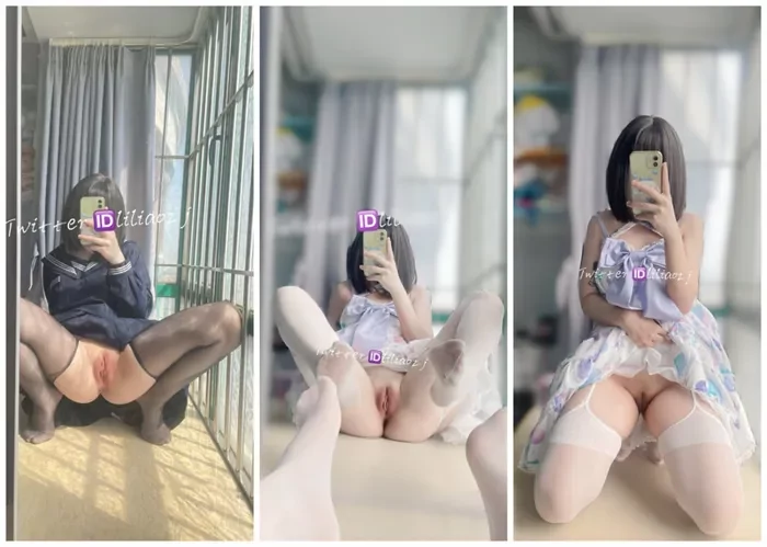 Petite Asian Solo Play — Lingerie Dildo Action with Footjob Tease