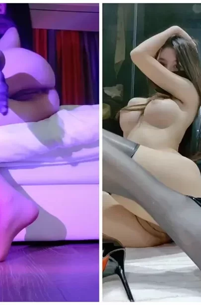Screenshot 26 from Petite Asian Solo Play — Stockings and Toys in Dimly Lit Scene
