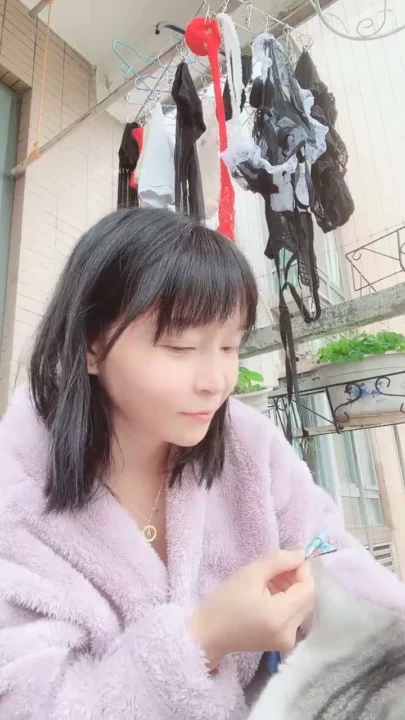 Screenshot 31 from East Asian Solo Tease — Lingerie & Bunny Ears Cosplay Session