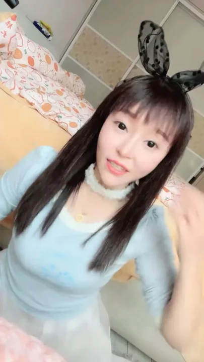 Screenshot 8 from East Asian Solo Tease — Lingerie & Bunny Ears Cosplay Session