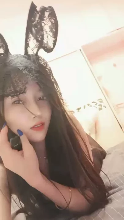 Screenshot 1 from Bunny Ears Lingerie Tease by Asian Amateur — Livestream Face Reveal