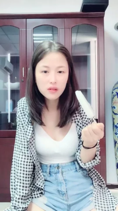 Screenshot 12 from Explicit Asian Cam Girl Teases in Cherry Lingerie — Shaved Pussy Solo