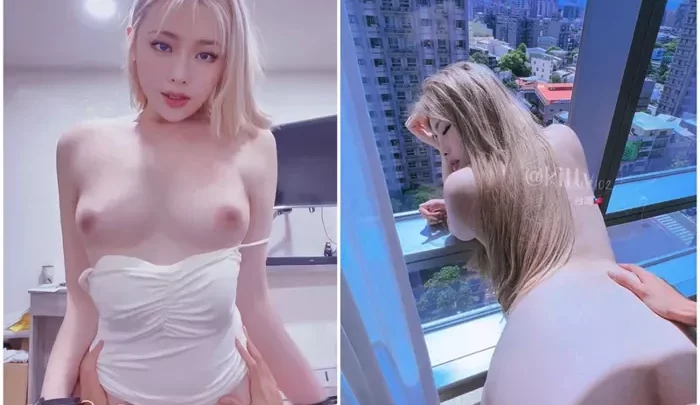 Screenshot 2 from Asian Platinum Blonde Amateur in Outdoor Interracial Encounter — Wooden Stairs Setting