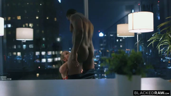 Screenshot 4 from Los Angeles Red Dress Encounter — European Outdoor Interracial Scene