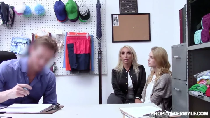 Screenshot 2 from Hardcore Office Threesome with Busty European Blondes — POV Domination Scene