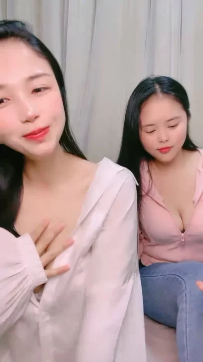 Screenshot 5 from Twin-Like Japanese Lesbians Scissor with Strapon — Bedroom POV Action