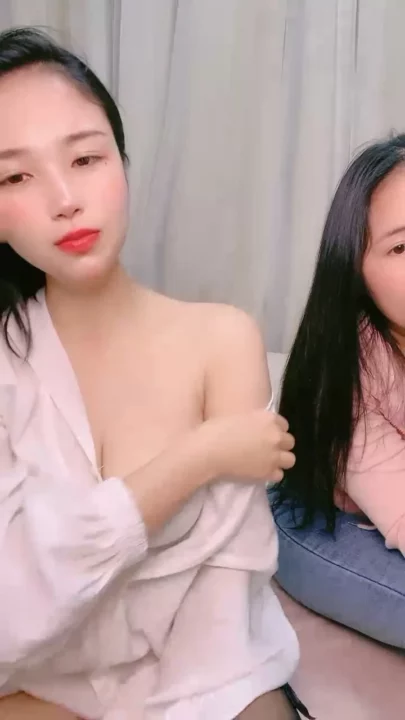 Screenshot 8 from Twin-Like Japanese Lesbians Scissor with Strapon — Bedroom POV Action