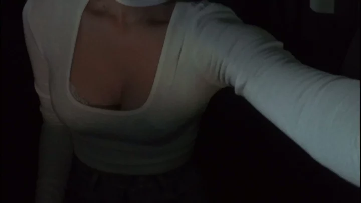 Screenshot 1 from Glasses Girl Tattooed Stranger Car Encounter — Japanese POV Creampie and Blowjob