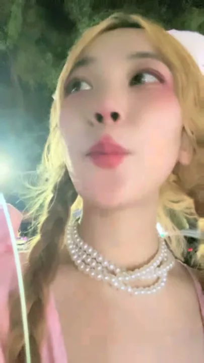 Screenshot 1 from Blonde Twin-Braided Maid Solo Exhibition — Outdoor & Bathroom Tease