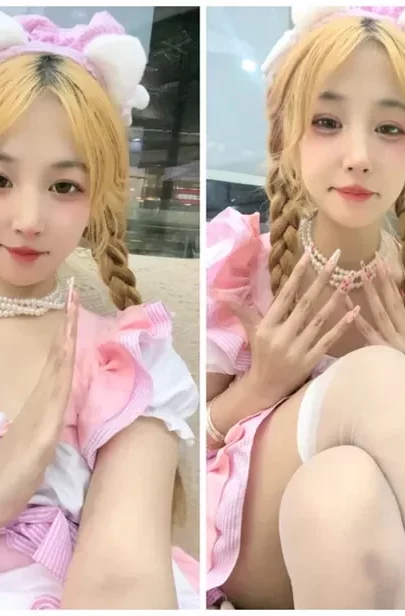 Screenshot 17 from Blonde Twin-Braided Maid Solo Exhibition — Outdoor & Bathroom Tease