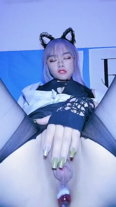 Screenshot 1 from Uncensored Japanese POV — Slender Babe in Black Lace Teases with Sex Toys