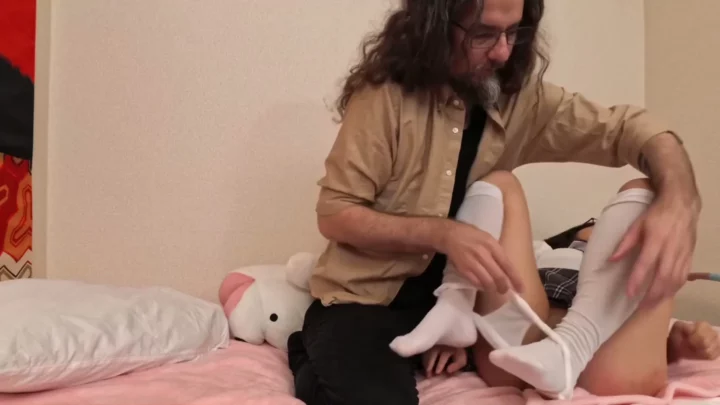 Screenshot 8 from Amateur Japanese Schoolgirl POV — Uncensored Toy Play with Caucasian Partner