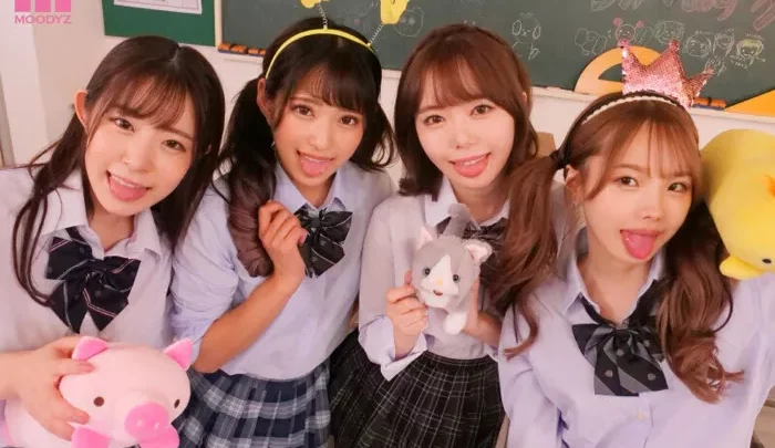 Classroom Gangbang Featuring Japanese Schoolgirls — Unmasked Amateur POV [FC2-PPV]