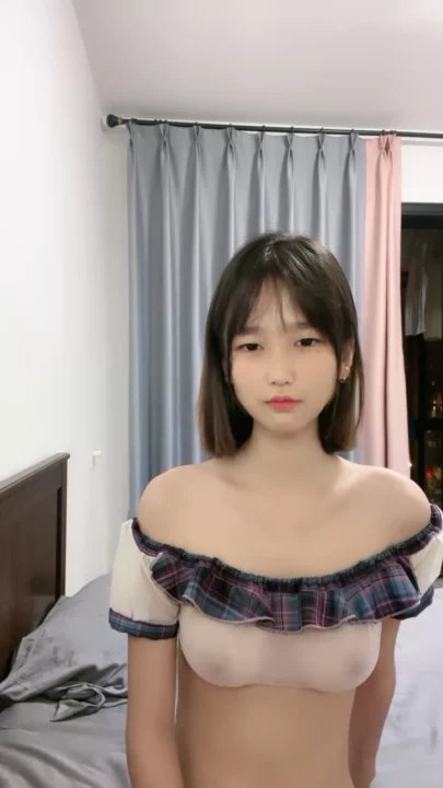 Screenshot 2 from Leaked Livestream of Innocent Asian Petite in Sheer Lingerie