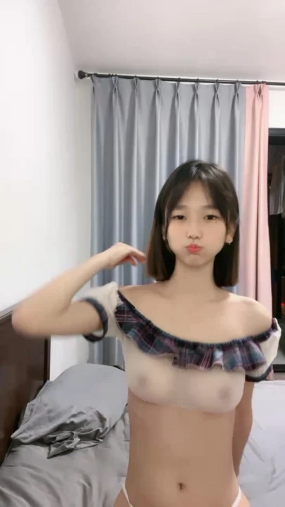 Screenshot 11 from Leaked Livestream of Innocent Asian Petite in Sheer Lingerie