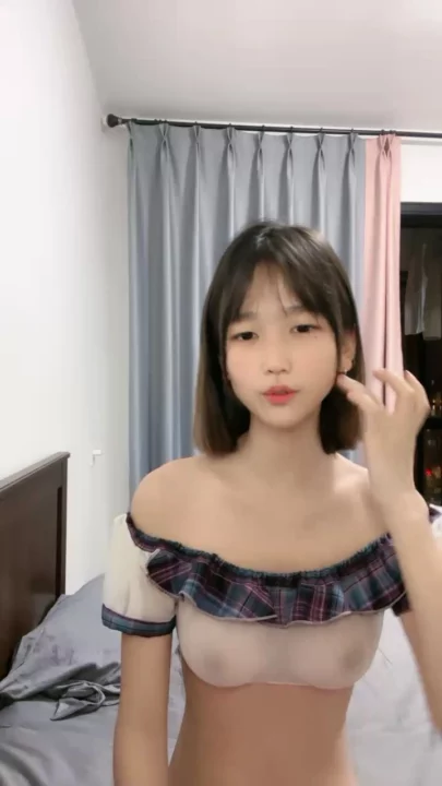 Screenshot 3 from Leaked Livestream of Innocent Asian Petite in Sheer Lingerie