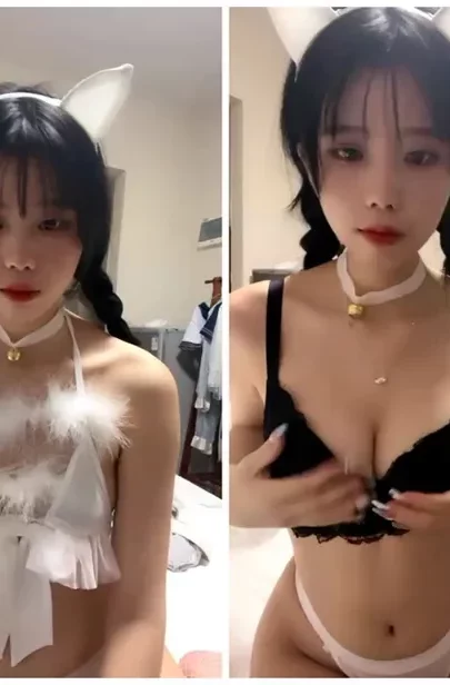 Screenshot 17 from Lingerie-Clad Asian Amateur Teases with Dildo — Twin Braids POV Masturbation