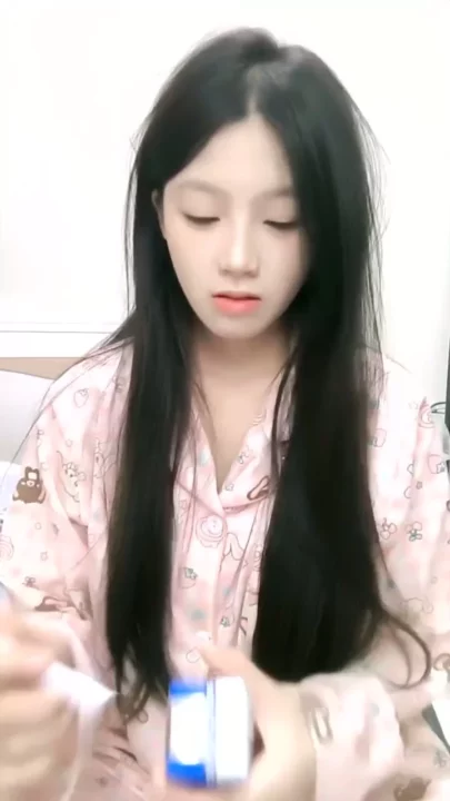 Screenshot 1 from Pure Temptation Solo — East Asian Beauty in Pajamas Sipping Juice