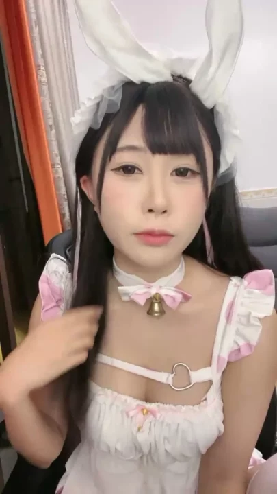 Screenshot 3 from Bunny-Eared Asian in Lingerie Teases Herself with Vibrator — Solo Pleasure Session