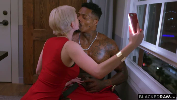 Screenshot 1 from European Tattooed Babe in Red Lingerie Receives Creampie and More — White Guy POV — 120565