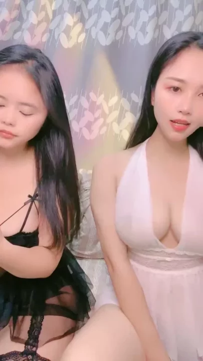Screenshot 10 from Lulu and Her Companion Flaunt Lingerie in Asian Amateur Lesbian Tease — White Babydoll Delight