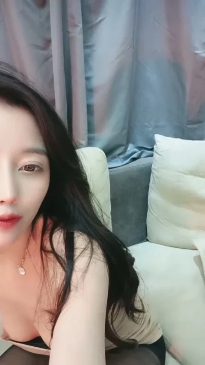 Screenshot 11 from Asian POV Tease — Feifei in Black Stockings and Sheer Lingerie