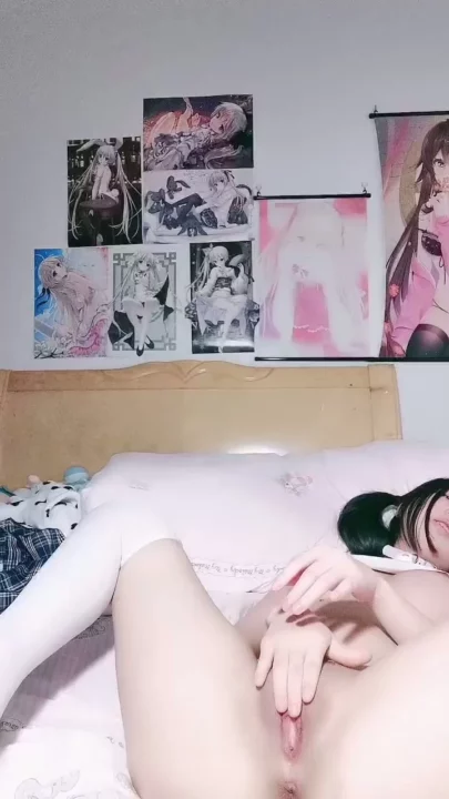 Screenshot 2 from FC2-PPV Amateur Gem: Lingerie-Clad Petite Asian Pleasures Herself in Uncensored POV