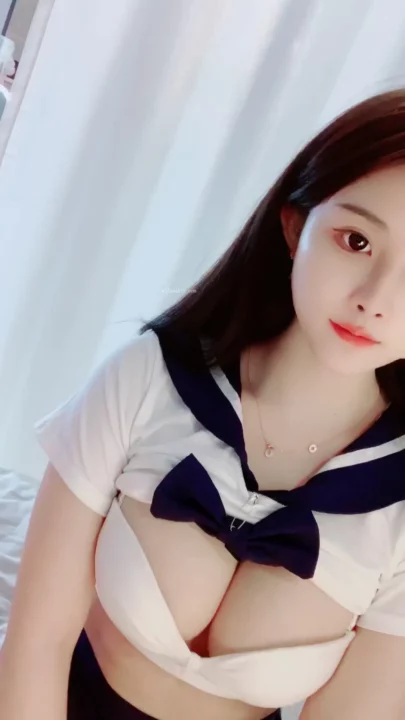 Screenshot 2 from Sailor Suit Japanese Cosplay — Slim Asian Beauty Strikes Poses [FC2-PPV]