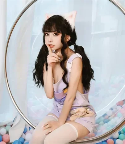 Screenshot 17 from Mimi’s Sensual Solo Performance — Lingerie Strip in Bubble Chair (Censored JAV)